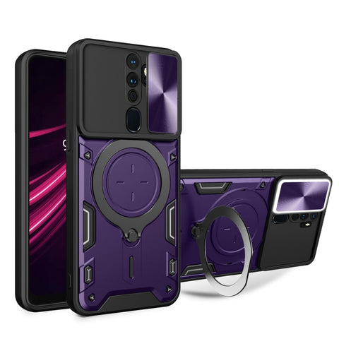 CD Texture Sliding Camshield Magnetic Holder Phone Case, For OPPO Reno7 5G, For OPPO Reno 6 4G, For OPPO A15 / A15s / A35 2021, For OPPO A53 4G, For OPPO A9 2020 / A5 2020 / A11x, For OPPO A79 5G Global