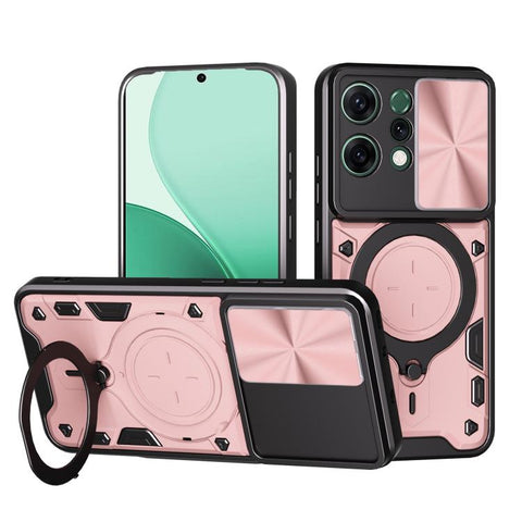 CD Texture Sliding Camshield Magnetic Holder Phone Case, For OPPO Reno16 F 5G, For OPPO Find X9 Ultra, For OPPO A6x / A6 Pro, For OPPO Find X9, For OPPO Find X9 Pro, For OPPO Reno14 F 5G Global, For OPPO A5 5G Global / A5x 5G, For OPPO Reno14 5G Global
