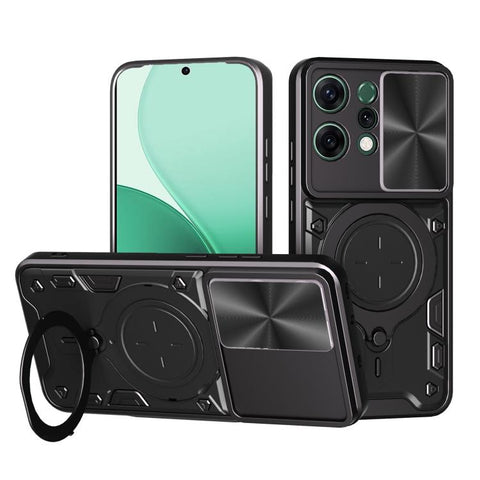 CD Texture Sliding Camshield Magnetic Holder Phone Case, For OPPO Reno16 F 5G, For OPPO Find X9 Ultra, For OPPO A6x / A6 Pro, For OPPO Find X9, For OPPO Find X9 Pro, For OPPO Reno14 F 5G Global, For OPPO A5 5G Global / A5x 5G, For OPPO Reno14 5G Global
