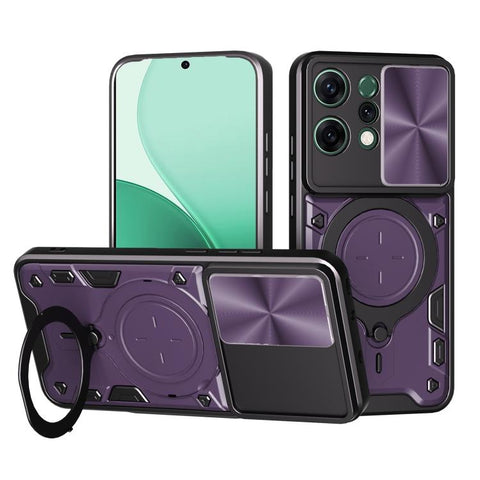 CD Texture Sliding Camshield Magnetic Holder Phone Case, For OPPO Reno16 F 5G, For OPPO Find X9 Ultra, For OPPO A6x / A6 Pro, For OPPO Find X9, For OPPO Find X9 Pro, For OPPO Reno14 F 5G Global, For OPPO A5 5G Global / A5x 5G, For OPPO Reno14 5G Global