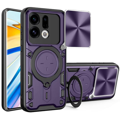 CD Texture Sliding Camshield Magnetic Holder Phone Case, For OPPO Reno16 F 5G, For OPPO Find X9 Ultra, For OPPO A6x / A6 Pro, For OPPO Find X9, For OPPO Find X9 Pro, For OPPO Reno14 F 5G Global, For OPPO A5 5G Global / A5x 5G, For OPPO Reno14 5G Global