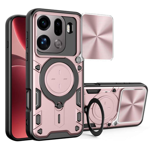 CD Texture Sliding Camshield Magnetic Holder Phone Case, For OPPO Reno16 F 5G, For OPPO Find X9 Ultra, For OPPO A6x / A6 Pro, For OPPO Find X9, For OPPO Find X9 Pro, For OPPO Reno14 F 5G Global, For OPPO A5 5G Global / A5x 5G, For OPPO Reno14 5G Global