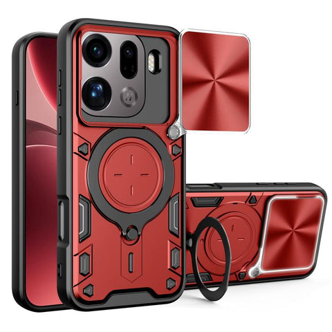 CD Texture Sliding Camshield Magnetic Holder Phone Case, For OPPO Reno16 F 5G, For OPPO Find X9 Ultra, For OPPO A6x / A6 Pro, For OPPO Find X9, For OPPO Find X9 Pro, For OPPO Reno14 F 5G Global, For OPPO A5 5G Global / A5x 5G, For OPPO Reno14 5G Global