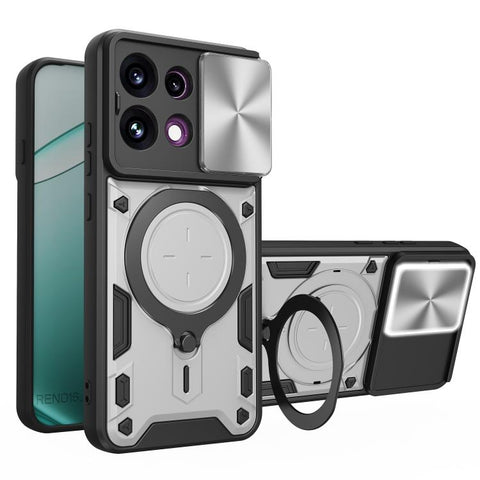 CD Texture Sliding Camshield Magnetic Holder Phone Case, For OPPO Reno16 F 5G, For OPPO Find X9 Ultra, For OPPO A6x / A6 Pro, For OPPO Find X9, For OPPO Find X9 Pro, For OPPO Reno14 F 5G Global, For OPPO A5 5G Global / A5x 5G, For OPPO Reno14 5G Global