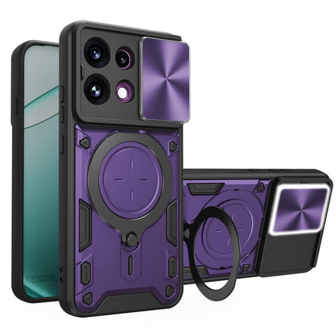 CD Texture Sliding Camshield Magnetic Holder Phone Case, For OPPO Reno16 F 5G, For OPPO Find X9 Ultra, For OPPO A6x / A6 Pro, For OPPO Find X9, For OPPO Find X9 Pro, For OPPO Reno14 F 5G Global, For OPPO A5 5G Global / A5x 5G, For OPPO Reno14 5G Global