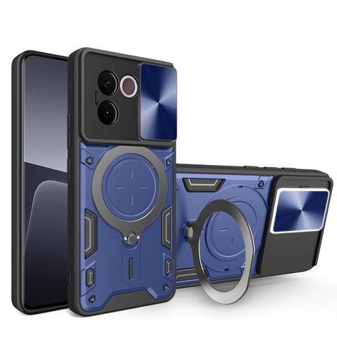 CD Texture Sliding Camshield Magnetic Holder Phone Case, For vivo V30e 5G Global, For vivo Y300 Pro, For vivo iQOO Z9s 5G, For vivo Y28 4G, For vivo Y03 / Y18 / Y18e 4G, For vivo V29e / Y200 5G, For vivo Y36 4G / 5G, For vivo S16 / S16 Pro / V27 5G