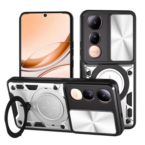 CD Texture Sliding Camshield Magnetic Holder Phone Case, For vivo Y500i 5G, For vivo V60 Lite 4G / 5G, For vivo Y400 5G Global, For vivo V60 5G, For vivo S20 Pro / T4 Ultra 5G, For vivo Y400 Pro 5G India, For vivo iQOO Z10 Turbo / Y300 GT              ...