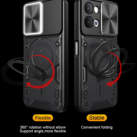 CD Texture Sliding Camshield Magnetic Holder Phone Case, For vivo Y500i 5G, For vivo V60 Lite 4G / 5G, For vivo Y400 5G Global, For vivo V60 5G, For vivo S20 Pro / T4 Ultra 5G, For vivo Y400 Pro 5G India, For vivo iQOO Z10 Turbo / Y300 GT              ...