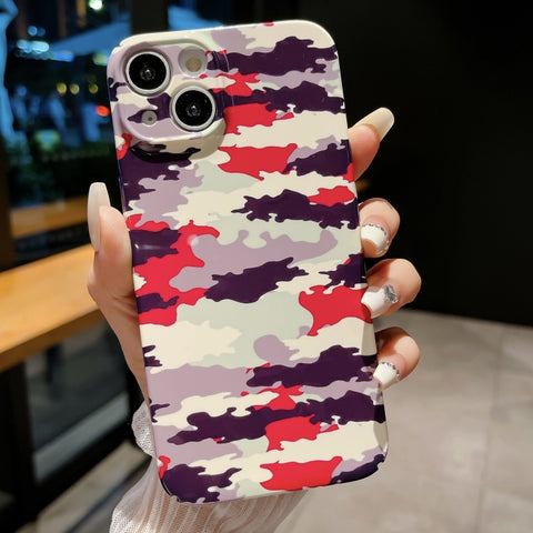 Precise Hole Camouflage Pattern PC Phone Case, For iPhone 14 Pro, For iPhone 14 Pro Max, For iPhone SE 2022 / 2020 / 8 / 7, For iPhone 13 Pro Max, For iPhone 13 Pro, For iPhone 13