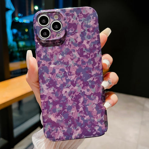 Precise Hole Camouflage Pattern PC Phone Case, For iPhone 14 Pro, For iPhone 14 Pro Max, For iPhone SE 2022 / 2020 / 8 / 7, For iPhone 13 Pro Max, For iPhone 13 Pro, For iPhone 13