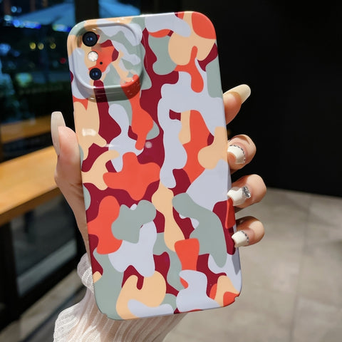 Precise Hole Camouflage Pattern PC Phone Case, For iPhone 11, For iPhone 11 Pro, For iPhone X / XS, For iPhone XR, For iPhone XS Max, For iPhone 8 Plus / 7 Plus