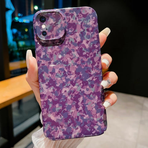 Precise Hole Camouflage Pattern PC Phone Case, For iPhone 11, For iPhone 11 Pro, For iPhone X / XS, For iPhone XR, For iPhone XS Max, For iPhone 8 Plus / 7 Plus