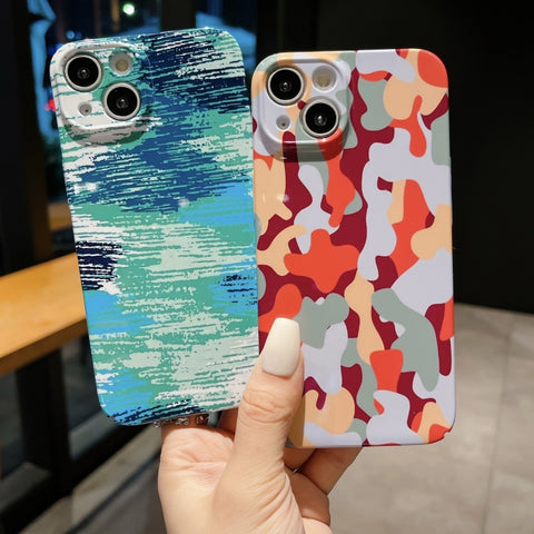 Precise Hole Camouflage Pattern PC Phone Case, For iPhone 15 Pro Max, For iPhone 15 Pro, For iPhone 15 Plus, For iPhone 15, For iPhone 14 Plus, For iPhone 14