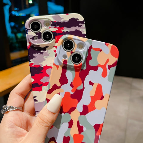 Precise Hole Camouflage Pattern PC Phone Case, For iPhone 11, For iPhone 11 Pro, For iPhone X / XS, For iPhone XR, For iPhone XS Max, For iPhone 8 Plus / 7 Plus
