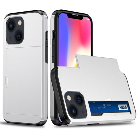 Shockproof Armor Phone Case with Slide Card Slot, For iPhone 15 Pro Max, For iPhone 15 Pro, For iPhone 15 Plus, For iPhone 15