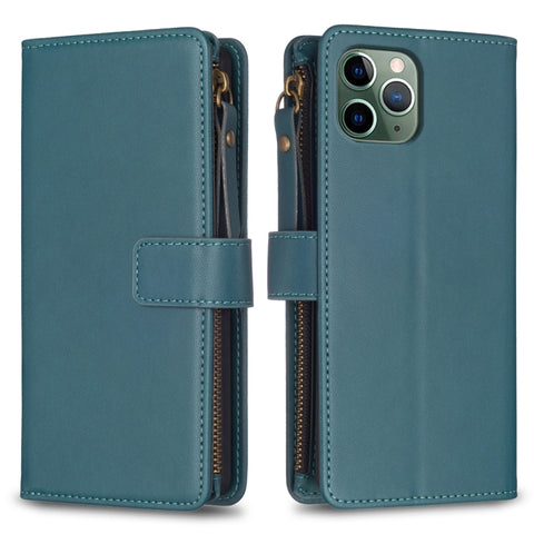 9 Card Slots Zipper Wallet Leather Flip Phone Case, For iPhone 12 Pro Max, For iPhone 11 Pro Max, For iPhone 11, For iPhone 11 Pro, For iPhone XS / X, For iPhone XR, For iPhone XS Max, For iPhone 8 Plus / 7 Plus