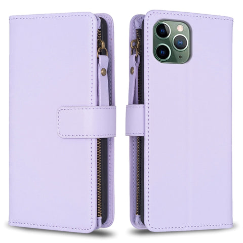 9 Card Slots Zipper Wallet Leather Flip Phone Case, For iPhone 12 Pro Max, For iPhone 11 Pro Max, For iPhone 11, For iPhone 11 Pro, For iPhone XS / X, For iPhone XR, For iPhone XS Max, For iPhone 8 Plus / 7 Plus