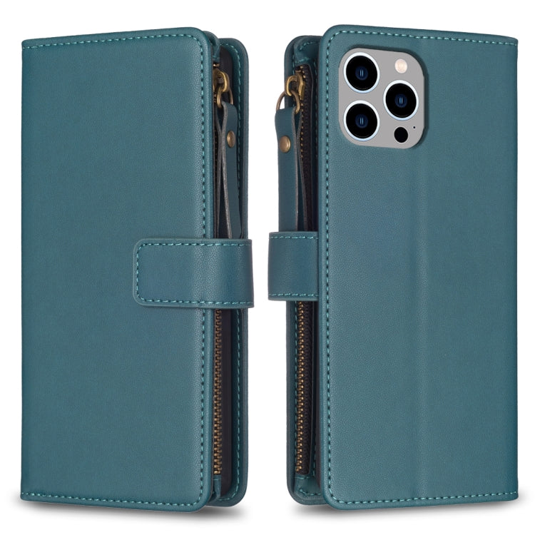 9 Card Slots Zipper Wallet Leather Flip Phone Case, For iPhone 12 Pro Max, For iPhone 11 Pro Max, For iPhone 11, For iPhone 11 Pro, For iPhone XS / X, For iPhone XR, For iPhone XS Max, For iPhone 8 Plus / 7 Plus
