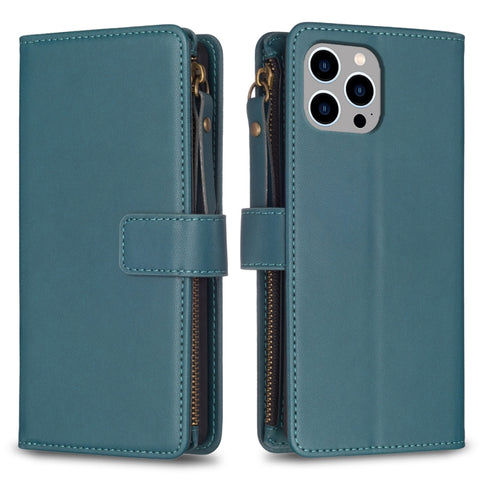 9 Card Slots Zipper Wallet Leather Flip Phone Case, For iPhone 12 Pro Max, For iPhone 11 Pro Max, For iPhone 11, For iPhone 11 Pro, For iPhone XS / X, For iPhone XR, For iPhone XS Max, For iPhone 8 Plus / 7 Plus