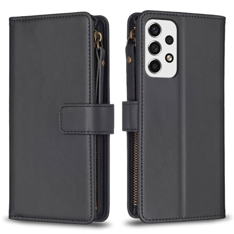 9 Card Slots Zipper Wallet Leather Flip Phone Case, For Samsung Galaxy A22 4G, For Samsung Galaxy A22 5G, For Samsung Galaxy S21 FE 5G, For Samsung Galaxy A23 4G, For Samsung Galaxy A32 4G, For Samsung Galaxy A72, For Samsung Galaxy A52                ...