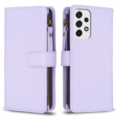 9 Card Slots Zipper Wallet Leather Flip Phone Case, For Samsung Galaxy A22 4G, For Samsung Galaxy A22 5G, For Samsung Galaxy S21 FE 5G, For Samsung Galaxy A23 4G, For Samsung Galaxy A32 4G, For Samsung Galaxy A72, For Samsung Galaxy A52                ...