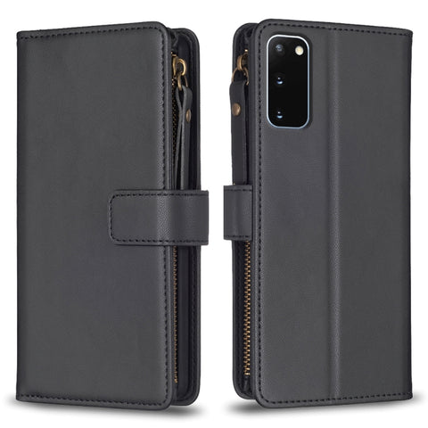 9 Card Slots Zipper Wallet Leather Flip Phone Case, For Samsung Galaxy S20, For Samsung Galaxy S20+, For Samsung Galaxy A71 4G, For Samsung Galaxy A51 4G
