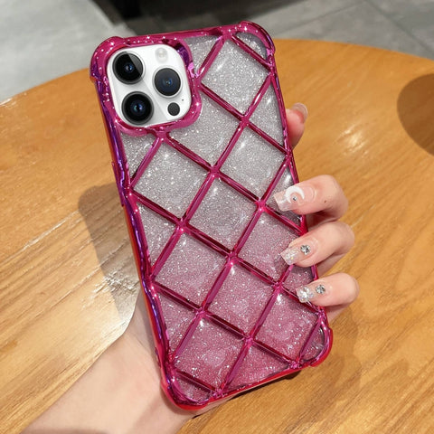 3D Diamond Lattice Laser Engraving Glitter Paper Phone Case, For iPhone 14 / 13, For iPhone 15 Pro Max, For iPhone 14 Pro, For iPhone 15 Pro, For iPhone 14 Pro Max, For iPhone 13 Pro Max, For iPhone 15, For iPhone 13 Pro