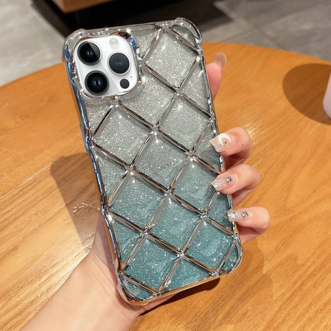 3D Diamond Lattice Laser Engraving Glitter Paper Phone Case, For iPhone 14 / 13, For iPhone 15 Pro Max, For iPhone 14 Pro, For iPhone 15 Pro, For iPhone 14 Pro Max, For iPhone 13 Pro Max, For iPhone 15, For iPhone 13 Pro