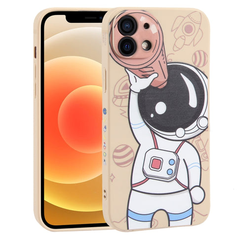 Spaceman Binoculars Phone Case, For iPhone SE 2022 / SE 2020 / 8 / 7, For iPhone 13 Pro Max, For iPhone 13 Pro, For iPhone 13, For iPhone 13 mini, For iPhone 12, For iPhone 12 Pro Max, For iPhone 12 Pro