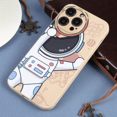 Spaceman Binoculars Phone Case, For iPhone SE 2022 / SE 2020 / 8 / 7, For iPhone 13 Pro Max, For iPhone 13 Pro, For iPhone 13, For iPhone 13 mini, For iPhone 12, For iPhone 12 Pro Max, For iPhone 12 Pro