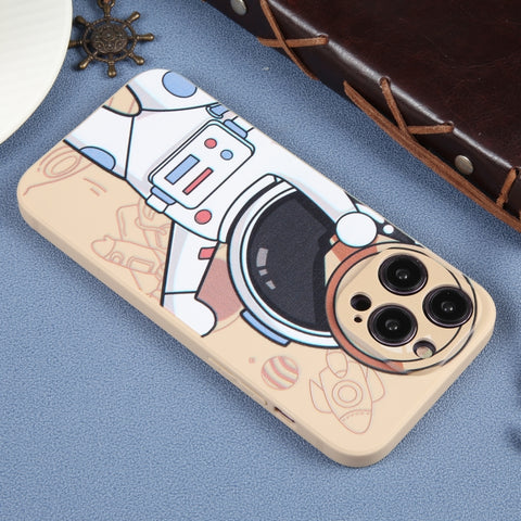 Spaceman Binoculars Phone Case, For iPhone SE 2022 / SE 2020 / 8 / 7, For iPhone 13 Pro Max, For iPhone 13 Pro, For iPhone 13, For iPhone 13 mini, For iPhone 12, For iPhone 12 Pro Max, For iPhone 12 Pro