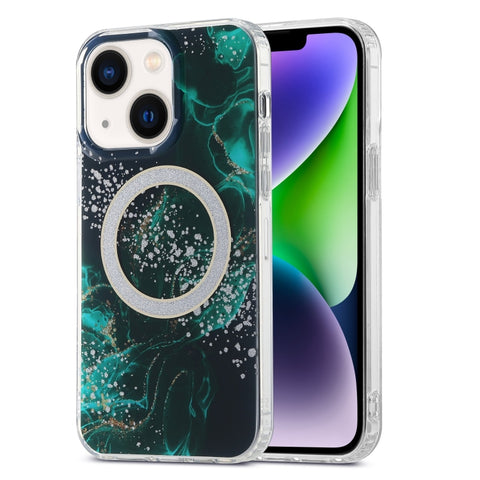Dual-side IMD Marble Magsafe Phone Case, For iPhone 15 Pro Max, For iPhone 14, For iPhone 14 Pro, For iPhone 15 Pro, For iPhone 15 Plus, For iPhone 14 Pro Max