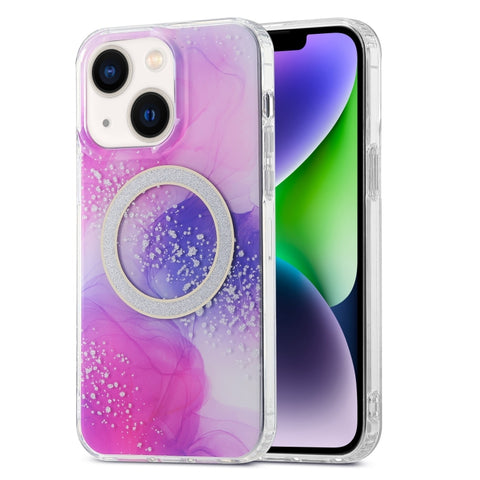 Dual-side IMD Marble Magsafe Phone Case, For iPhone 15 Pro Max, For iPhone 14, For iPhone 14 Pro, For iPhone 15 Pro, For iPhone 15 Plus, For iPhone 14 Pro Max