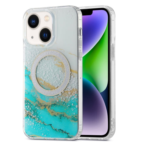 Dual-side IMD Marble Magsafe Phone Case, For iPhone 15 Pro Max, For iPhone 14, For iPhone 14 Pro, For iPhone 15 Pro, For iPhone 15 Plus, For iPhone 14 Pro Max
