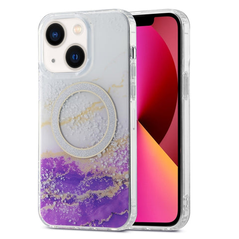 Dual-side IMD Marble Magsafe Phone Case, For iPhone 13 Pro Max, For iPhone 15, For iPhone 13 Pro, For iPhone 13, For iPhone 12, For iPhone 12 Pro Max