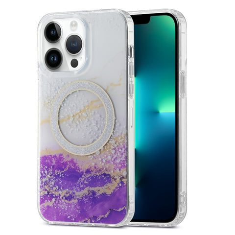 Dual-side IMD Marble Magsafe Phone Case, For iPhone 13 Pro Max, For iPhone 15, For iPhone 13 Pro, For iPhone 13, For iPhone 12, For iPhone 12 Pro Max
