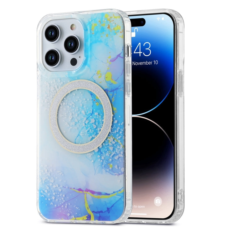 Dual-side IMD Marble Magsafe Phone Case, For iPhone 15 Pro Max, For iPhone 14, For iPhone 14 Pro, For iPhone 15 Pro, For iPhone 15 Plus, For iPhone 14 Pro Max