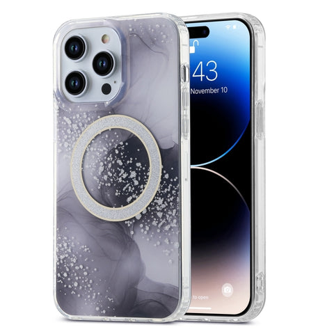 Dual-side IMD Marble Magsafe Phone Case, For iPhone 15 Pro Max, For iPhone 14, For iPhone 14 Pro, For iPhone 15 Pro, For iPhone 15 Plus, For iPhone 14 Pro Max