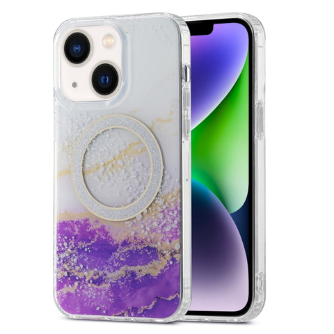 Dual-side IMD Marble Magsafe Phone Case, For iPhone 15 Pro Max, For iPhone 14, For iPhone 14 Pro, For iPhone 15 Pro, For iPhone 15 Plus, For iPhone 14 Pro Max
