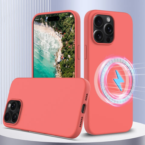 Shockproof Silicone Magsafe Phone Case, For iPhone 16 Pro Max, For iPhone 16 Pro, For iPhone 16 Plus, For iPhone 16, For iPhone 15 Pro Max