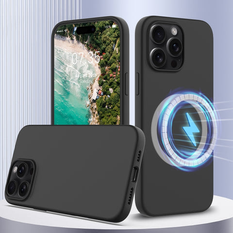 Shockproof Silicone Magsafe Phone Case, For iPhone 16 Pro Max, For iPhone 16 Pro, For iPhone 16 Plus, For iPhone 16, For iPhone 15 Pro Max