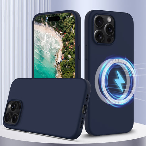 Shockproof Silicone Magsafe Phone Case, For iPhone 16 Pro Max, For iPhone 16 Pro, For iPhone 16 Plus, For iPhone 16, For iPhone 15 Pro Max
