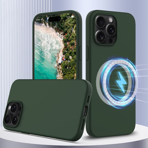Shockproof Silicone Magsafe Phone Case, For iPhone 16 Pro Max, For iPhone 16 Pro, For iPhone 16 Plus, For iPhone 16, For iPhone 15 Pro Max