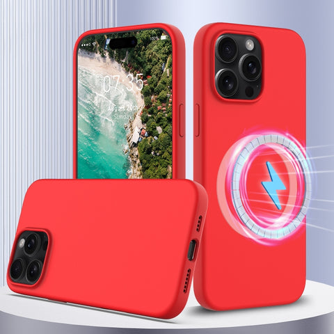 Shockproof Silicone Magsafe Phone Case, For iPhone 16 Pro Max, For iPhone 16 Pro, For iPhone 16 Plus, For iPhone 16, For iPhone 15 Pro Max