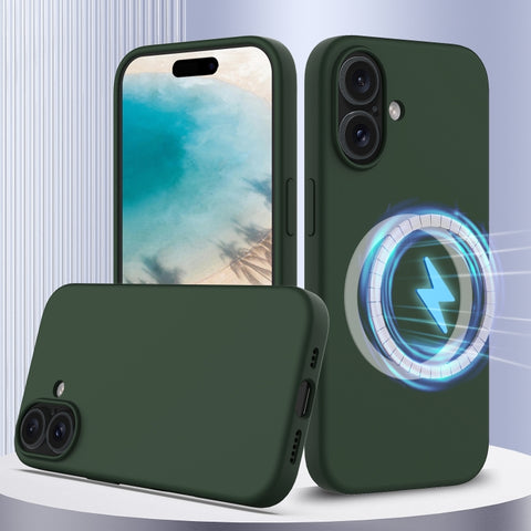 Shockproof Silicone Magsafe Phone Case, For iPhone 16 Pro Max, For iPhone 16 Pro, For iPhone 16 Plus, For iPhone 16, For iPhone 15 Pro Max