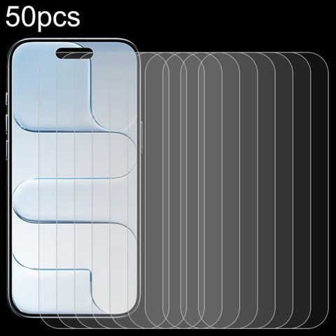 50pcs 0.26mm 9H 2.5D High Aluminum Tempered Glass Film, For iPhone 18 Pro / 17 Pro / 17, For iPhone 18 Pro Max / 17 Pro Max, For iPhone Air, For iPhone 16e / 13 / 13 Pro, For iPhone 16 Pro Max, For iPhone 16 Pro, For iPhone 16 Plus, For iPhone 16      ...