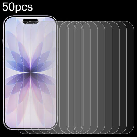 50pcs 0.26mm 9H 2.5D High Aluminum Tempered Glass Film, For iPhone 18 Pro / 17 Pro / 17, For iPhone 18 Pro Max / 17 Pro Max, For iPhone Air, For iPhone 16e / 13 / 13 Pro, For iPhone 16 Pro Max, For iPhone 16 Pro, For iPhone 16 Plus, For iPhone 16      ...