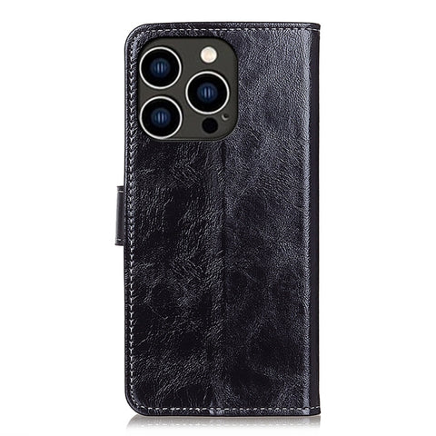 Retro Crazy Horse Texture Horizontal Flip Leather Phone Case, For iPhone 15 Pro Max, For iPhone 15 Pro, For iPhone 15 Plus, For iPhone 15