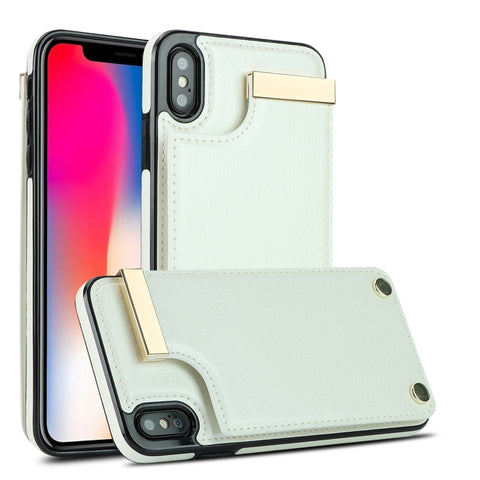 Metal Buckle Card Slots Phone Case, For iPhone 11, For iPhone 11 Pro, For iPhone XS Max, For iPhone 8 Plus / 7 Plus