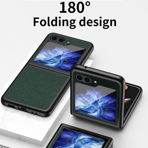 Cross Texture All Inclusive Shockproof Protective Phone Case, For Samsung Galaxy Z Flip5
